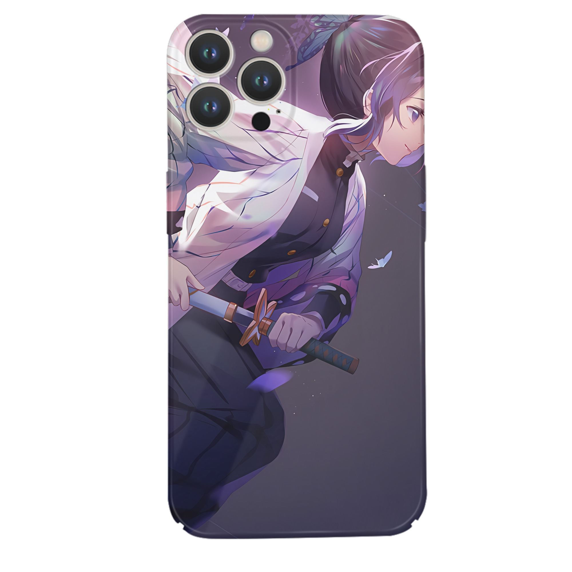 （画像用） 鬼滅の刃（きめつのやいば）蟲柱-胡蝶 しのぶ／こちょう しのぶ Kochou Shinobu 【iPhone 14シリーズ対応】ハードケース